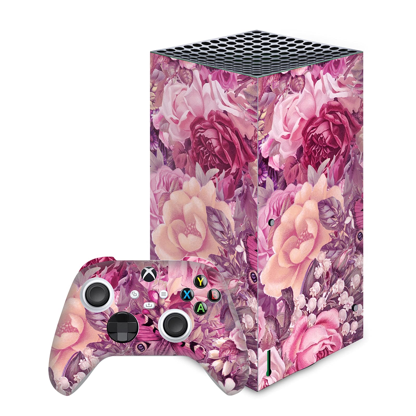 Head Case Designs Officially Licensed LebensArt Butterfly Romance Art Mix Vinyl Sticker Gaming Skin Case Cover Compatible with Xbox Series X Console and Controller Bundle