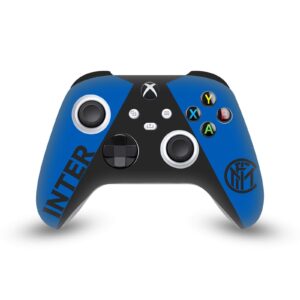 Head Case Designs Officially Licensed Inter Milan Blue and Black Full Logo Vinyl Sticker Gaming Skin Case Cover Compatible with Xbox Series X / S Controller