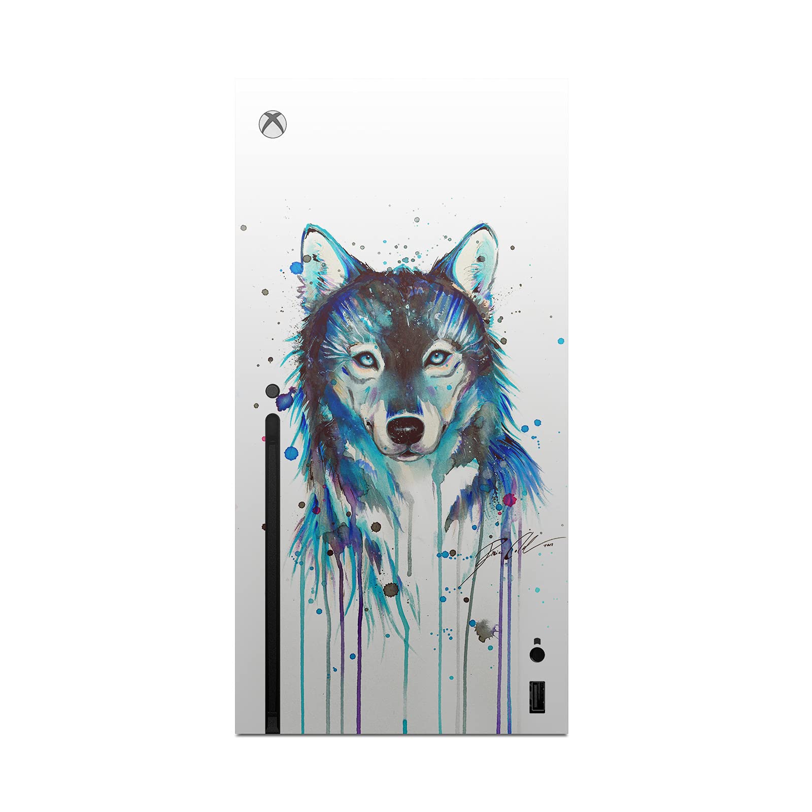 Head Case Designs Officially Licensed Pixie Cold Ice Wolf Art Mix Vinyl Sticker Gaming Skin Case Cover Compatible with Xbox Series X Console and Controller Bundle