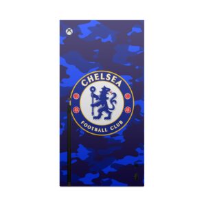 Head Case Designs Officially Licensed Chelsea Football Club Camouflage Mixed Logo Vinyl Sticker Gaming Skin Case Cover Compatible with Xbox Series X Console and Controller Bundle