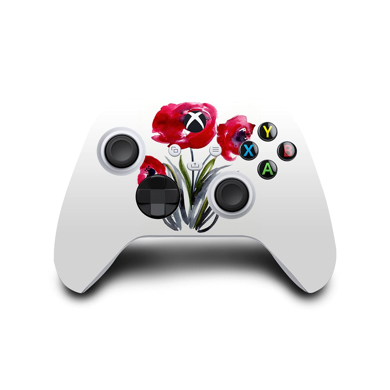 Head Case Designs Officially Licensed Mai Autumn Red Flowers Art Mix Vinyl Sticker Gaming Skin Decal Cover Compatible with Xbox Series S Console and Controller Bundle