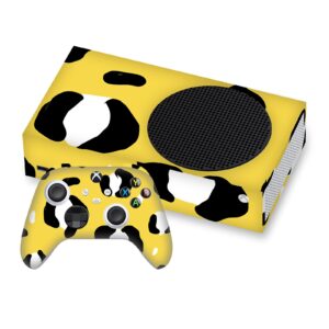 Head Case Designs Officially Licensed Grace Illustration Yellow Leopard Art Mix Matte Vinyl Sticker Gaming Skin Case Cover Compatible with Xbox Series S Console and Controller Bundle