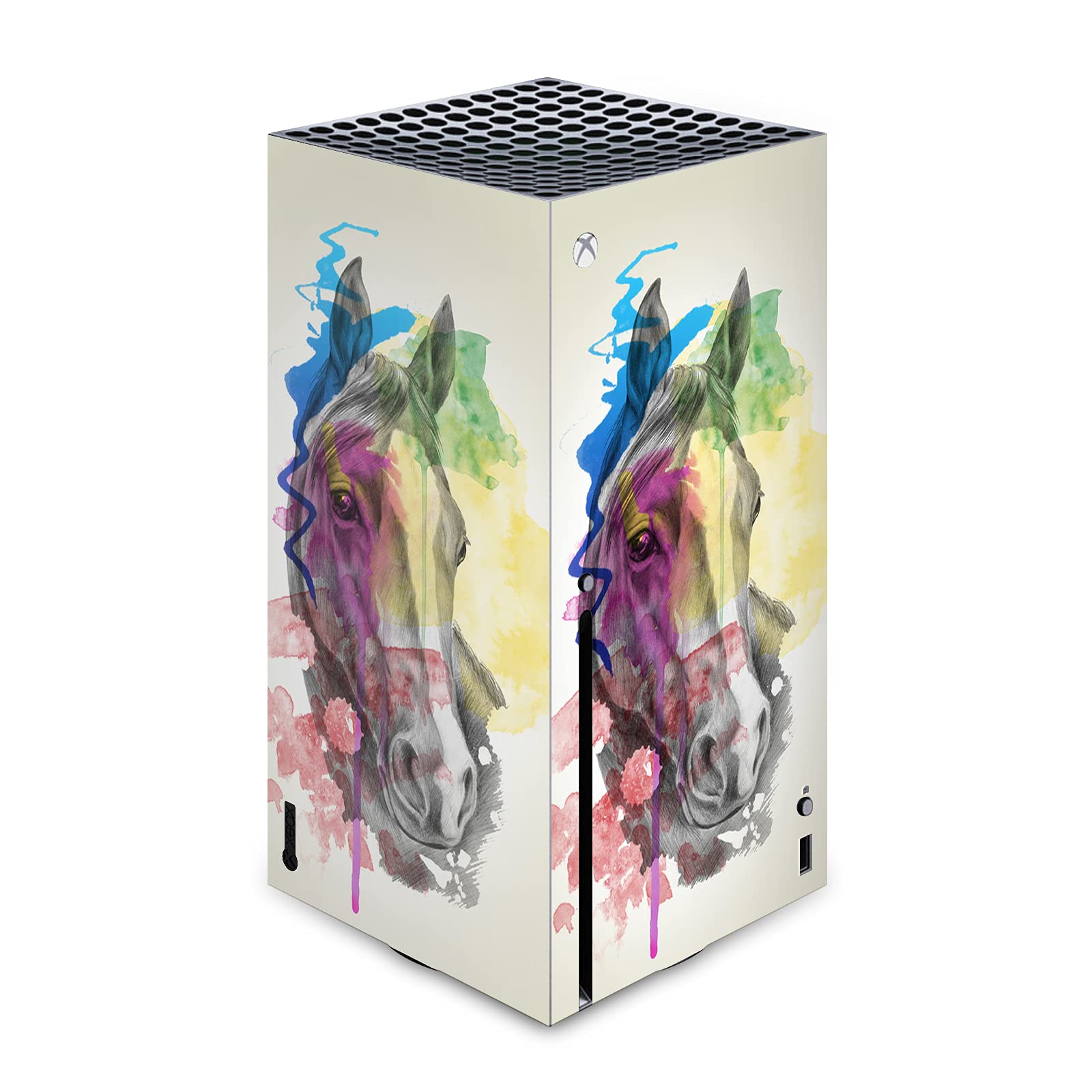 Head Case Designs Officially Licensed Mark Ashkenazi Horse Art Mix Matte Vinyl Sticker Gaming Skin Case Cover Compatible with Xbox Series X Console