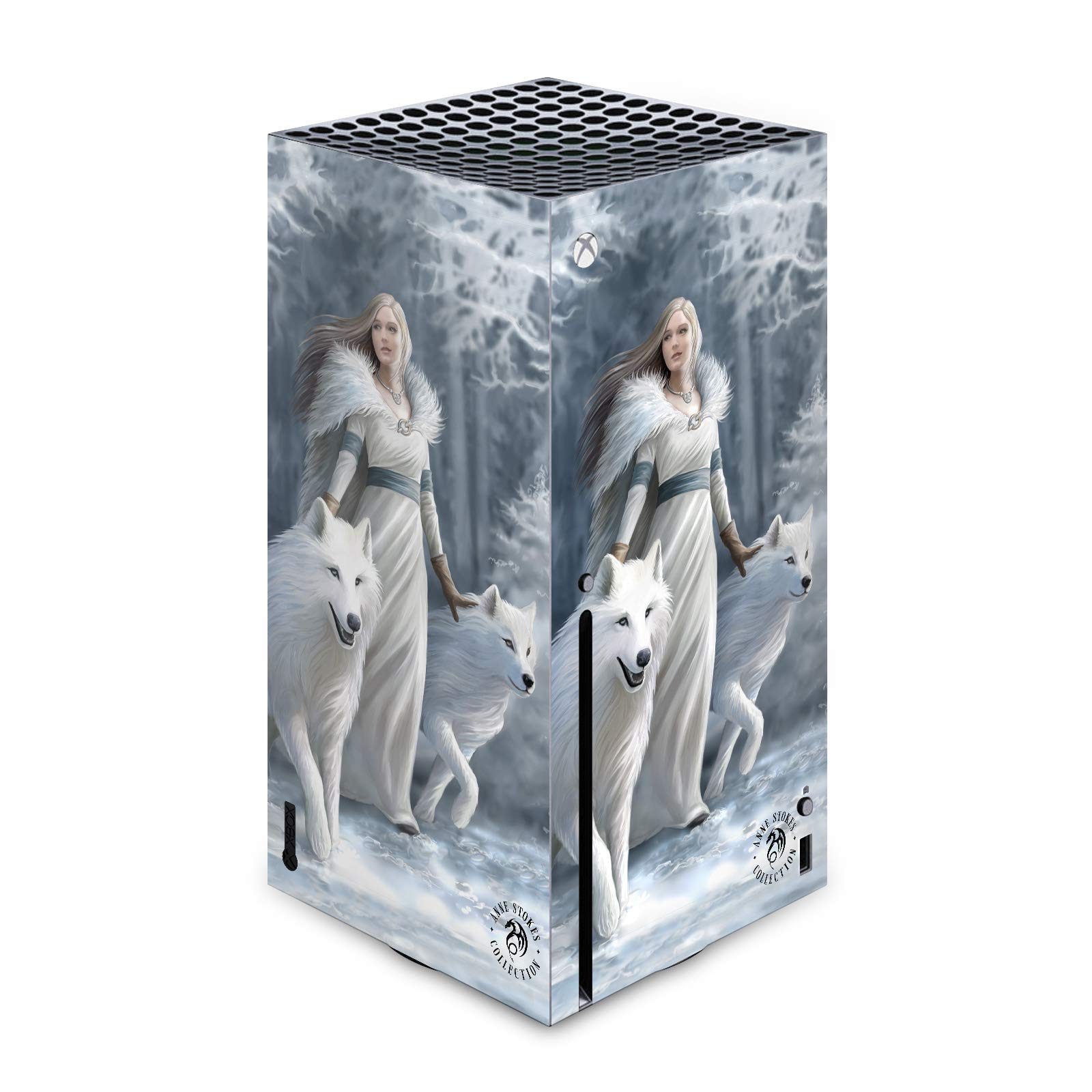 Head Case Designs Officially Licensed Anne Stokes Winter Guardians Art Mix Matte Vinyl Sticker Gaming Skin Case Cover Compatible with Xbox Series X Console