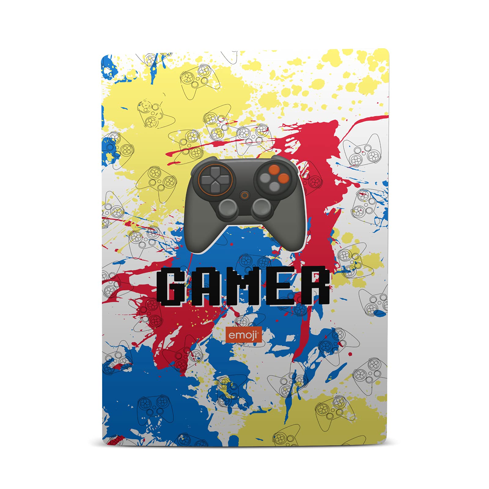 Head Case Designs Officially Licensed Emoji Gamer Art Patterns Vinyl Faceplate Sticker Gaming Skin Case Cover Compatible with Sony Playstation 5 PS5 Digital Edition Console