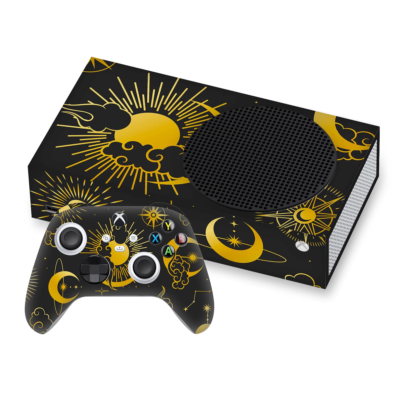 Head Case Designs Officially Licensed Haroulita Sun Moon and Stars Art Mix Vinyl Sticker Gaming Skin Case Cover Compatible with Xbox Series S Console and Controller Bundle