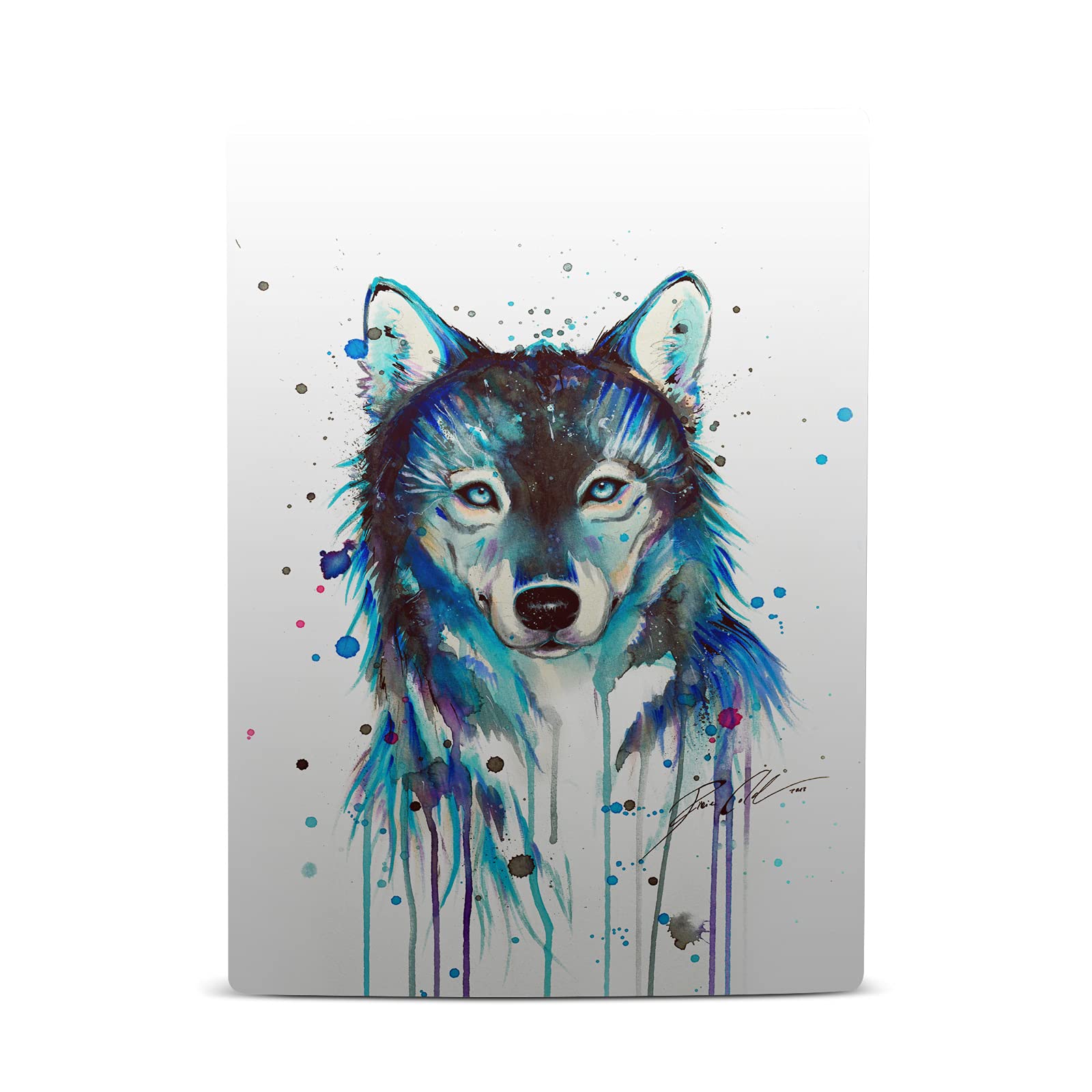 Head Case Designs Officially Licensed Pixie Cold Ice Wolf Art Mix Vinyl Faceplate Sticker Gaming Skin Case Cover Compatible with Sony Playstation 5 PS5 Disc Edition Console