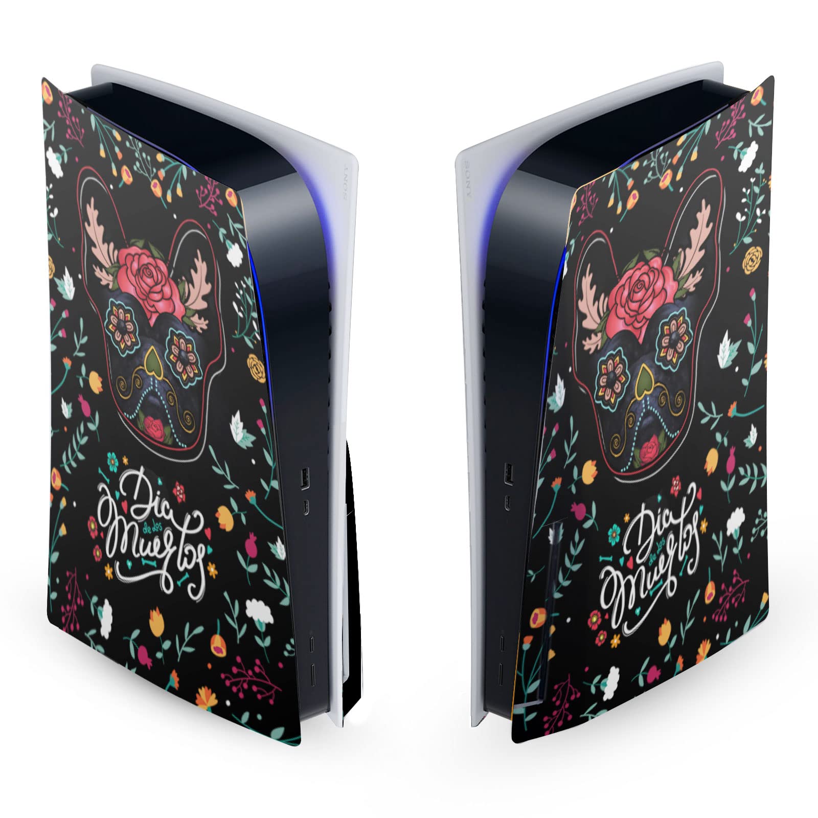 Head Case Designs Officially Licensed Klaudia Senator Day of The Dead French Bulldog Matte Vinyl Faceplate Sticker Gaming Skin Case Cover Compatible with Sony Playstation 5 PS5 Disc Edition Console