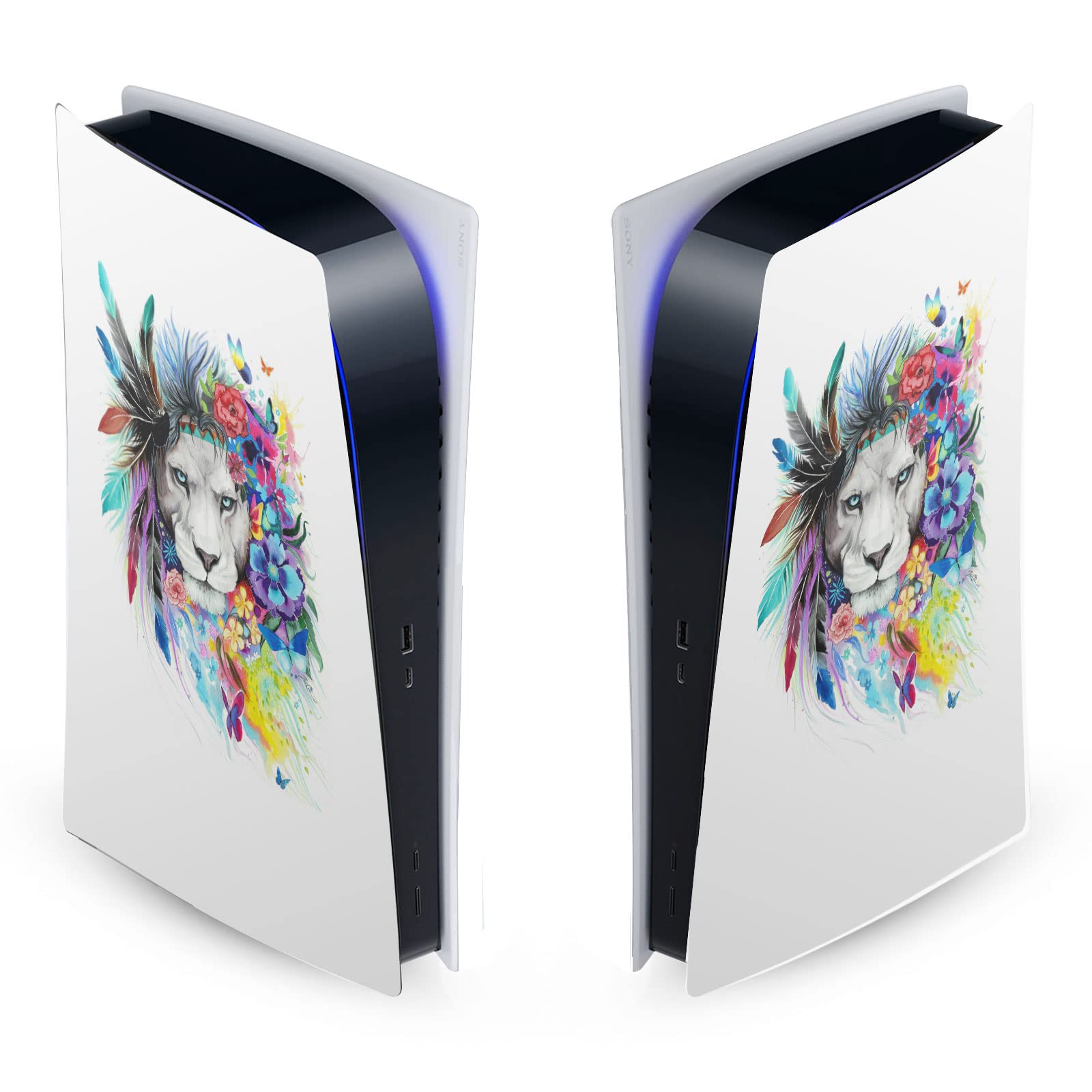 Head Case Designs Officially Licensed Pixie Cold King of The Lions Art Mix Vinyl Faceplate Sticker Gaming Skin Case Cover Compatible with Sony Playstation 5 PS5 Digital Edition Console