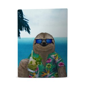 Head Case Designs Officially Licensed Barruf Sloth in Summer Art Mix Vinyl Faceplate Sticker Gaming Skin Case Cover Compatible with Sony Playstation 5 PS5 Disc Edition Console