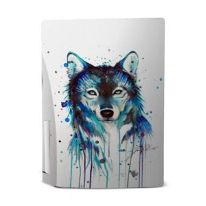 Head Case Designs Officially Licensed Pixie Cold Ice Wolf Art Mix Vinyl Faceplate Sticker Gaming Skin Case Cover Compatible with Sony Playstation 5 PS5 Disc Edition Console