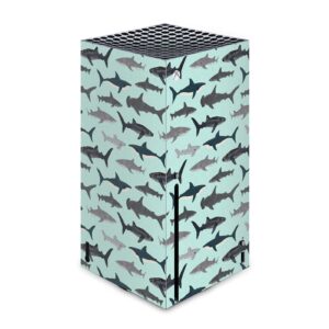 head case designs officially licensed andrea lauren design sharks art mix matte vinyl sticker gaming skin case cover compatible with xbox series x console