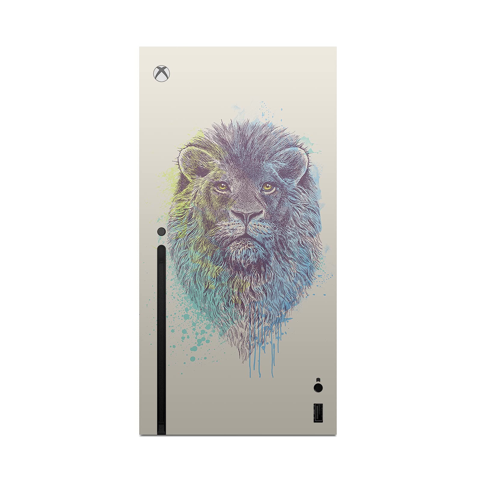 Head Case Designs Officially Licensed Rachel Caldwell Lion Art Mix Matte Vinyl Sticker Gaming Skin Case Cover Compatible with Xbox Series X Console and Controller Bundle