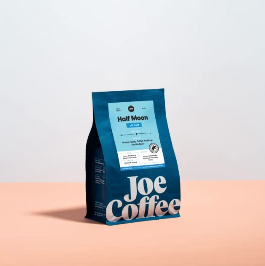 Joe Coffee Company (NYC Roaster), Half Moon Half Caffeinated Ground Coffee, 12 oz Bag, RFA Certified, Kosher, Climate Friendly, Specialty Coffee