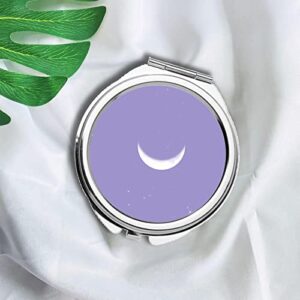 Metal Boys Funny Compatible for Cosmetic Mirror Print Purple Moon