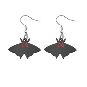 FAADBUK Mothman Lover Gift Mothman Earrings Moth Insect Witch Spooky Monster Creepy Weird Funky Halloween Jewelry (Mothman Earrings)