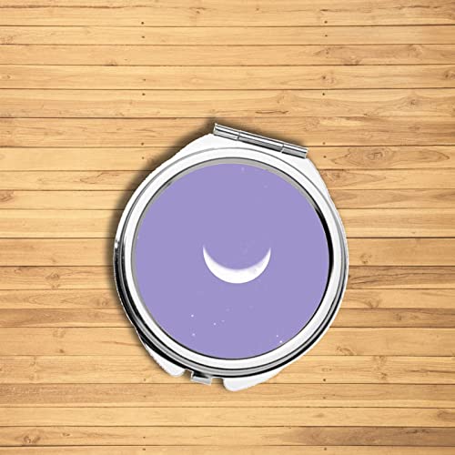 Metal Boys Funny Compatible for Cosmetic Mirror Print Purple Moon