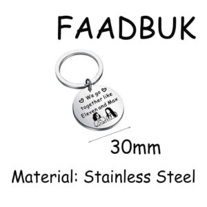 FAADBUK Eleven and Max Gift Tv Show Inspired Gift Friendship Jewelry Best Friend Keychain (Eleven & Max)