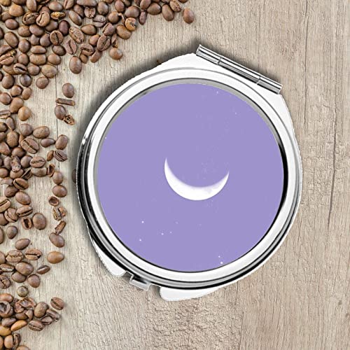 Metal Boys Funny Compatible for Cosmetic Mirror Print Purple Moon