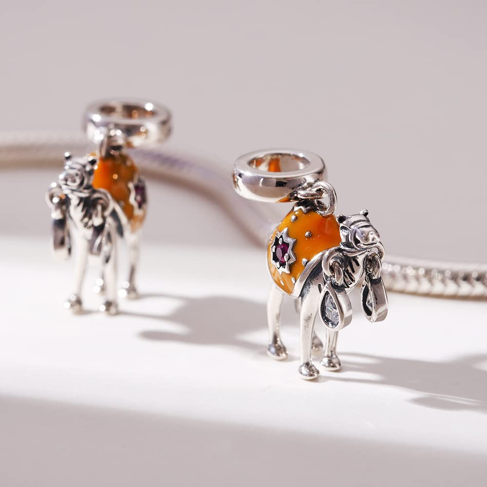 Camel Charm Pendant 925 Sterling Silver Lucky Animals Desert Hump Lover Bead Charms for Pandora Bracelet Women Gifts