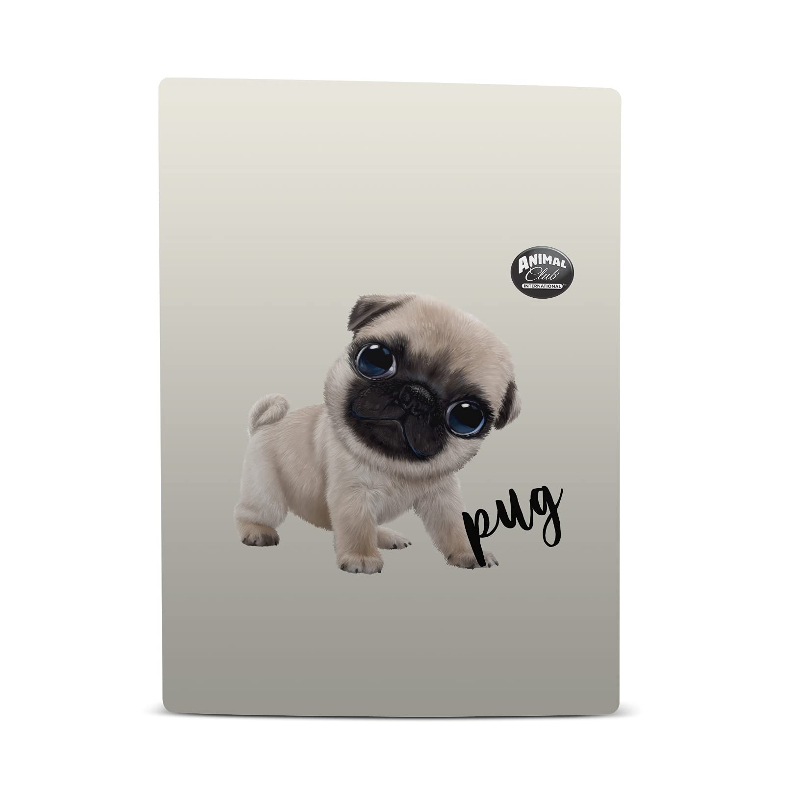 Head Case Designs Officially Licensed Animal Club International Pug Faces Matte Vinyl Faceplate Sticker Gaming Skin Case Cover Compatible with Sony Playstation 5 PS5 Digital Edition Console