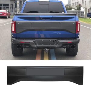 wangduoyu rapter style tailgate applique panel kit compatible with 2015-2017 f150，matte black abs tail rear gate panel trim (2015-2017, black)