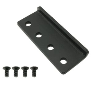 HJGarden Barn Door Track Connector Plate, Sliding Barn Door Hardware Rail Adaptor Flat Track Connector, Black