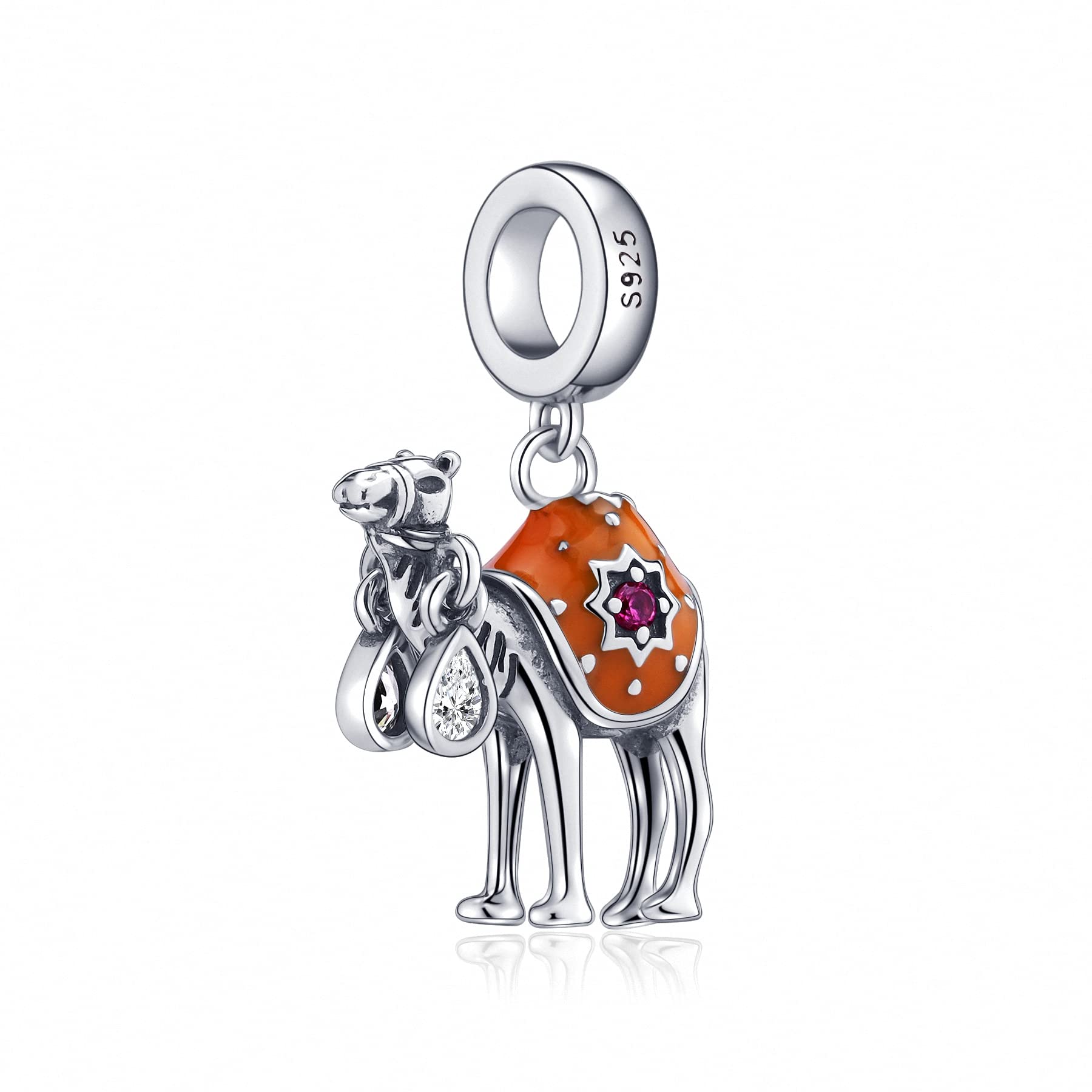 Camel Charm Pendant 925 Sterling Silver Lucky Animals Desert Hump Lover Bead Charms for Pandora Bracelet Women Gifts