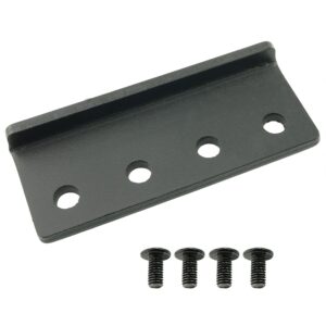 HJGarden Barn Door Track Connector Plate, Sliding Barn Door Hardware Rail Adaptor Flat Track Connector, Black