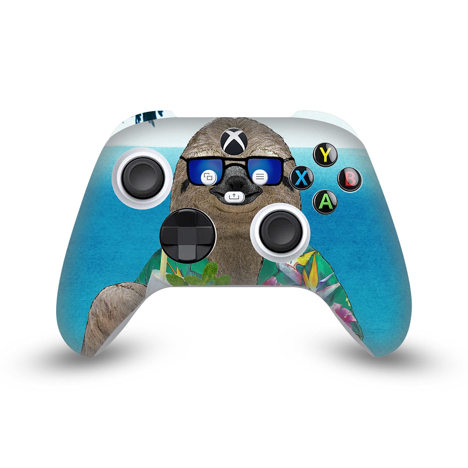 Head Case Designs Officially Licensed Barruf Sloth in Summer Art Mix Matte Vinyl Sticker Gaming Skin Case Cover Compatible with Xbox Series X / S Controller