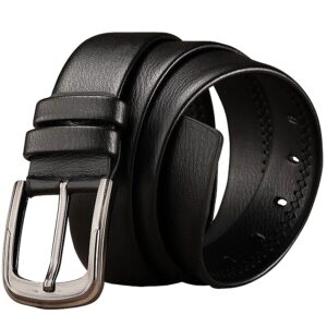 UTOWO Men's Women's Leather Belt, Italian Real Solid Leather Belt for Casual Jeans Dress Belts