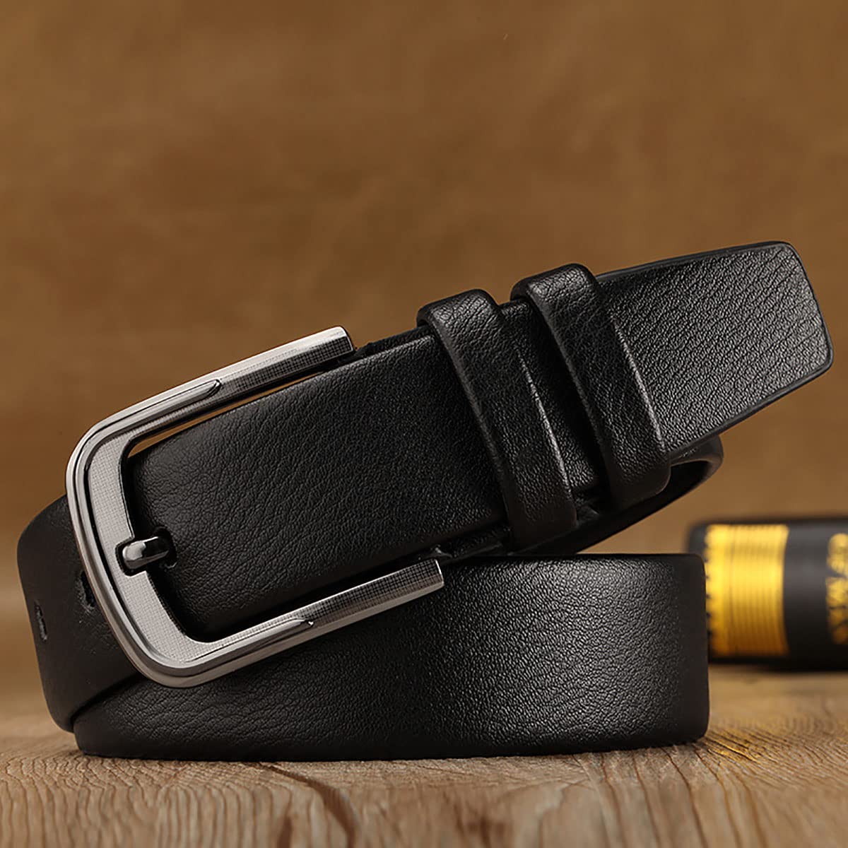 UTOWO Men's Women's Leather Belt, Italian Real Solid Leather Belt for Casual Jeans Dress Belts