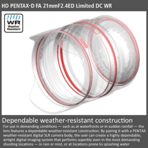 Pentax FA 21mmF2.4ED Limited DC WR Black Ultra-Wide-Angle Single Focus Lens [for use with Full Frame DSLR ] Limited Lens, machined Aluminum Lens Barrel, (28040)