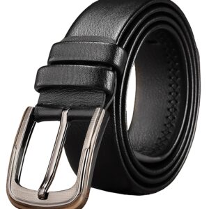 UTOWO Men's Women's Leather Belt, Italian Real Solid Leather Belt for Casual Jeans Dress Belts