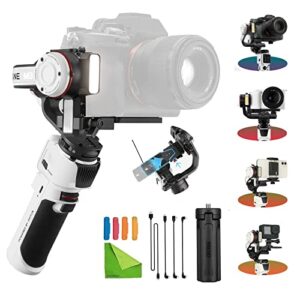 zhiyun crane m3 3-axis handheld gimbal stabilizer for mirrorless cameras, compatible with sony a6600, a6500, a6000, rx100 m7, gx85, for gopro hero10/9/8 5/6/7,iphone 13 12 xs-pro max