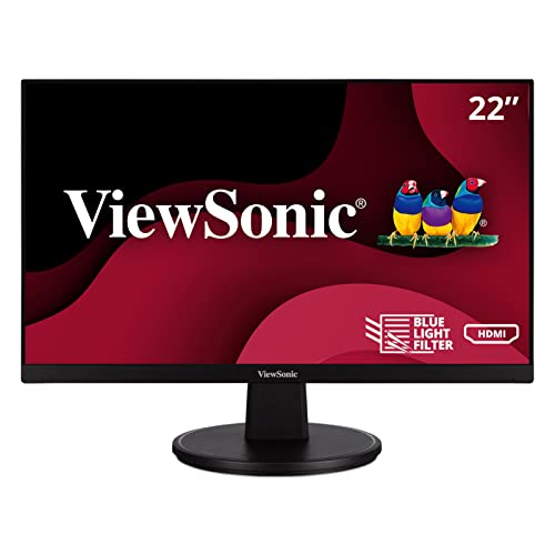 ViewSonic VS2247-MH 22 Inch 1080p Monitor with 75Hz, FreeSync, Thin Bezels, Eye Care, HDMI, VGA Inputs for Home and Office