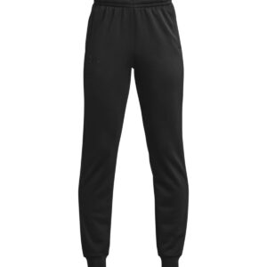 Under Armour Boys ArmourFleece Jogger, (001) Black / / Black, Youth Medium