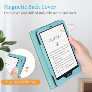 Fintie Stand Case for 6.8" Kindle Paperwhite (11th Generation-2021) and Kindle Paperwhite Signature Edition - Premium PU Leather Sleeve Cover with Card Slot and Hand Strap, Emerald Illusions