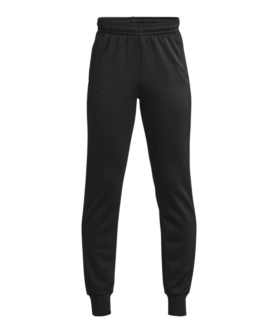 Under Armour Boys ArmourFleece Jogger, (001) Black / / Black, Youth Medium