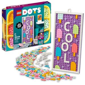 lego dots message board 41951 diy arts & crafts kit, customizable letter board with colorful tiles for kids ages 6-10