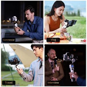 Zhiyun Crane M3 3-Axis Handheld Gimbal Stabilizer for Mirrorless Cameras, Compatible with Sony A6600, A6500, A6000, RX100 M7, GX85, for Gopro Hero10/9/8 5/6/7,iPhone 13 12 XS-Pro Max