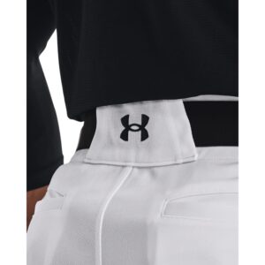 Under Armour Men's Utility Baseball Straight Leg Pant Pipe 22, (100) White / / Black, Medium