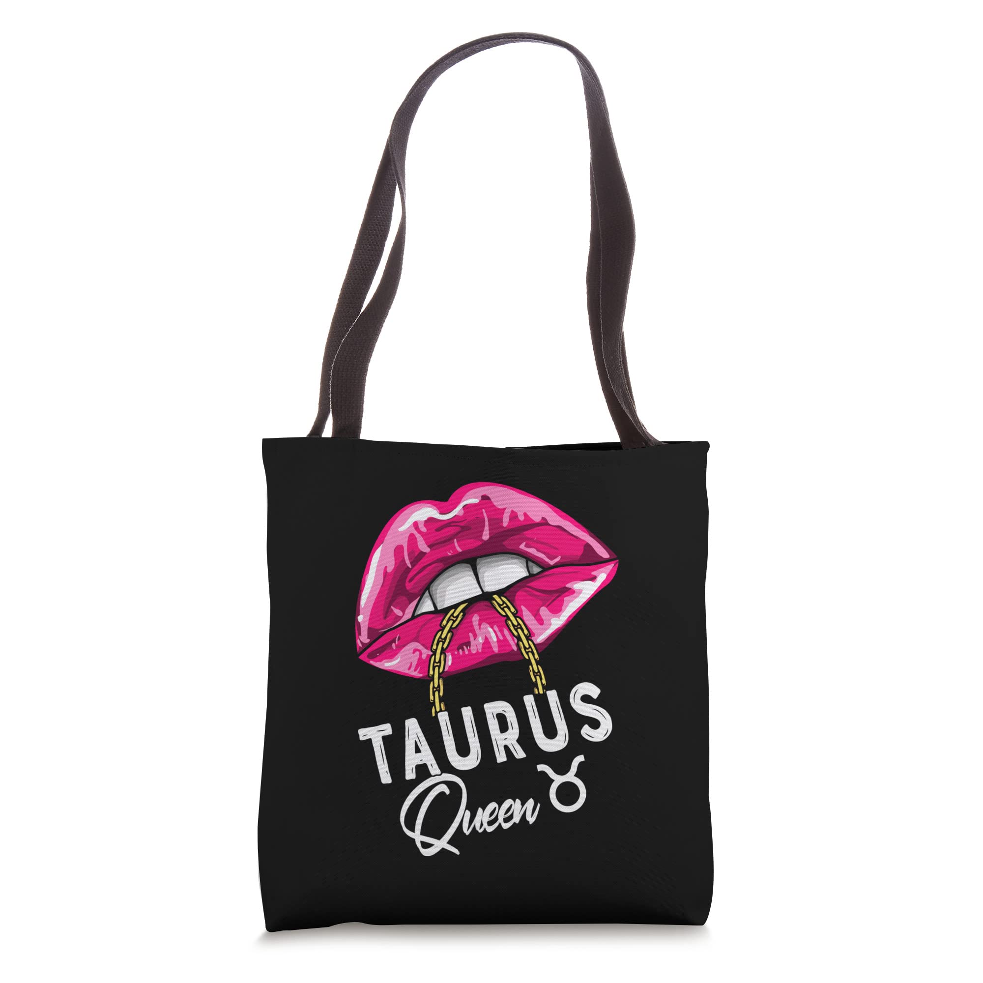 Pink Lips Taurus Queen Sexy Womens March APril Birthday Tote Bag