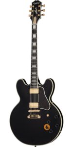 epiphone bb king lucille guitar ebony with epi lite case