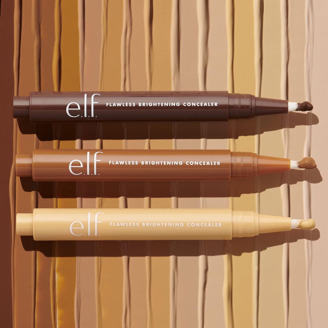 e.l.f. Flawless Brightening Concealer, Illuminating & Highlighting Face Makeup, Conceals Dark Under Eye Circles, Tan 48 N, 0.07 Fl Oz