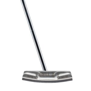 Bell II N-410 No-Offset Center Shaft Jumbo/Oversize Blade Golf Putter + Winn Dri-Tac Dark Gray Standard Grip (Right, 38)