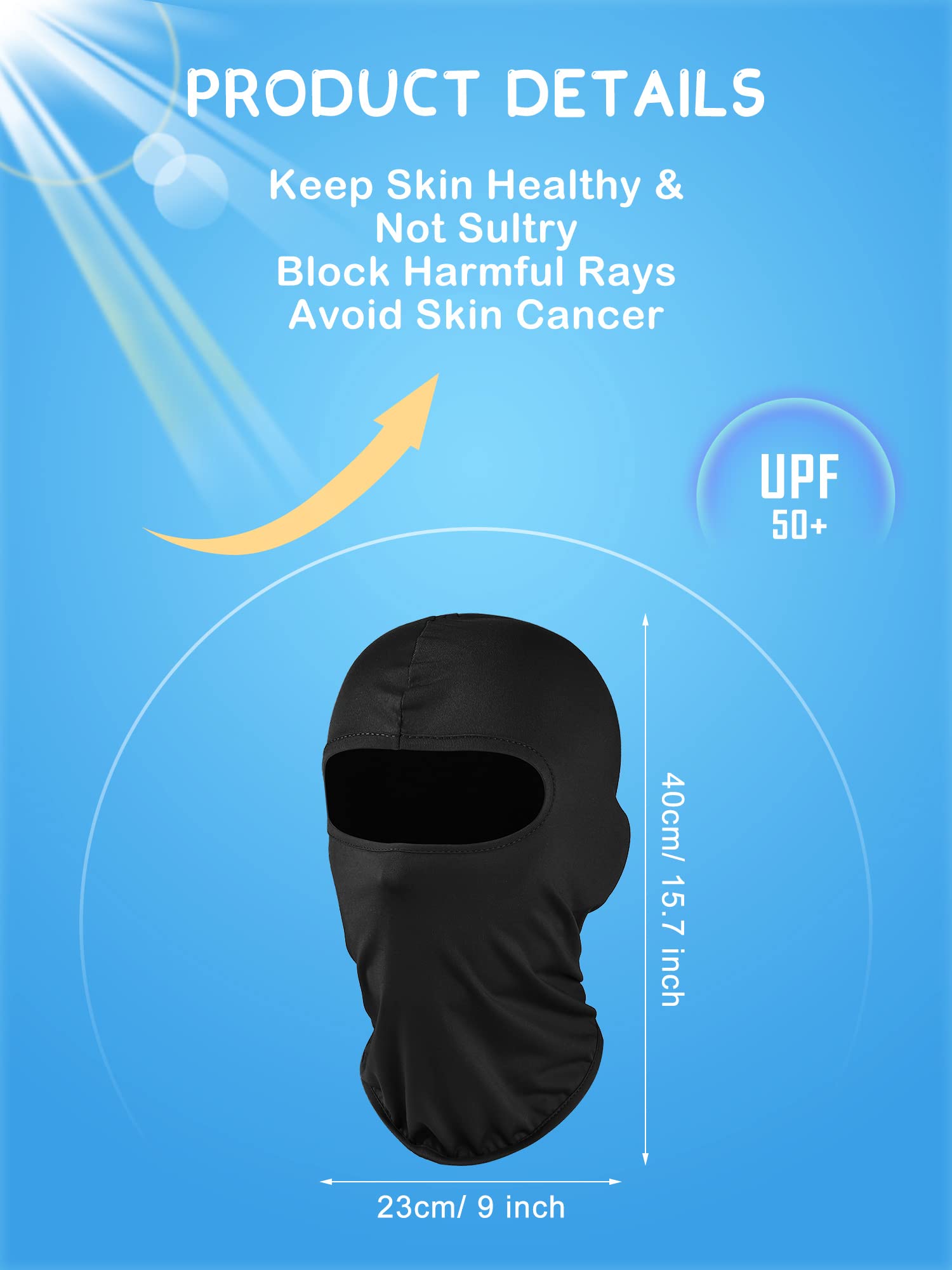 12 Pieces Sun Protection Balaclava Full Face Cover Sun UV Protection Face Protective Cover for Outdoor Sports (Popular Color,Popular Style)