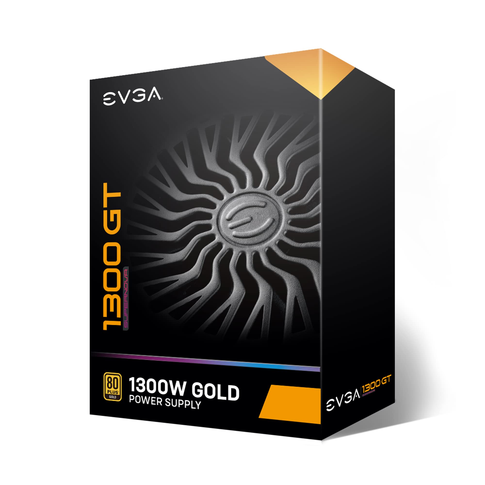 EVGA 1300 GT, 80 Plus Gold 1300W, Fully Modular, Eco Mode with FDB Fan, 100% Japanese Capacitors, 10 Year Warranty, Includes Power ON Self Tester, Compact 180mm Size, Power Supply 220-GT-1300-X1