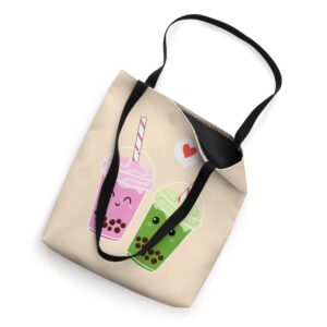 Cute Boba Tea for Japanese Tea Lover, Kawaii Bubble Milk Tea Tote Bag