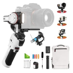 zhiyun crane m3 pro version 3-axis handheld gimbal stabilizer for mirrorless cameras, compatible with sony a6600, a6100, a6000, rx100 m7, gx85, for gopro hero10/9/8 5/6/7,iphone 13 12 xs-pro max